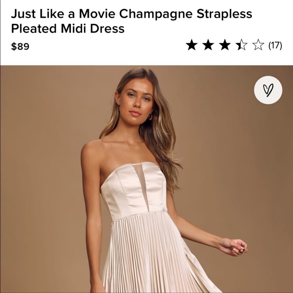 Lulus Champagne MIDI Dress